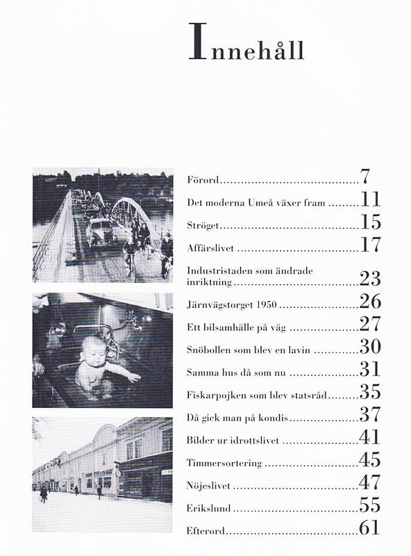 Berndt Egerbladh : I våra kvarter. Umeå på 50-talet