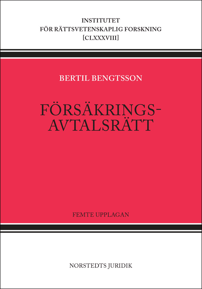 Bertil Bengtsson : Försäkringsavtalsrätt
