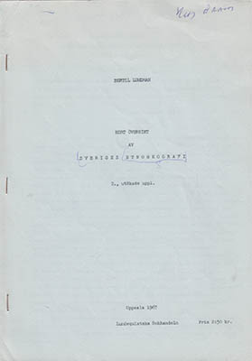 Bertil Lundman : Kort översikt av Sveriges etnogeografi