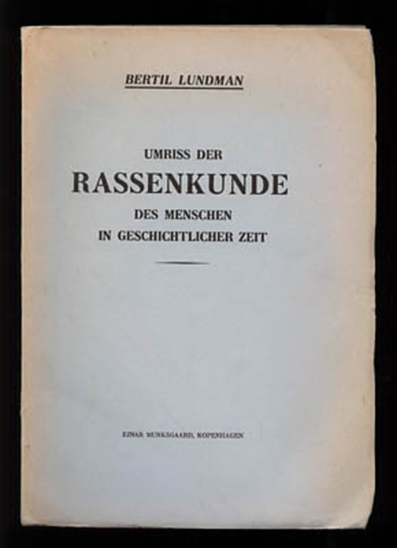 Bertil Lundman : Umriss der Rassenkunde