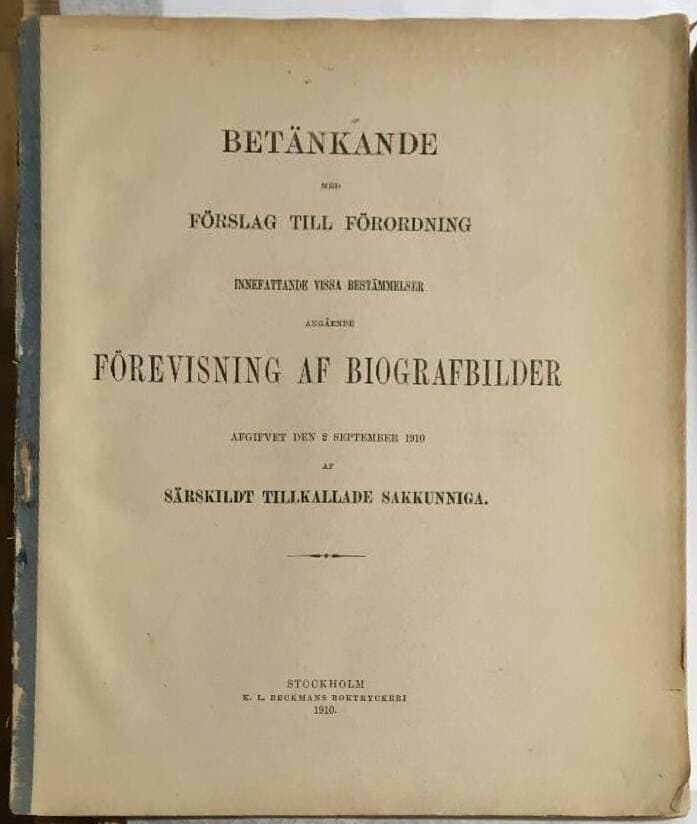 Betänkande... biografbilder
