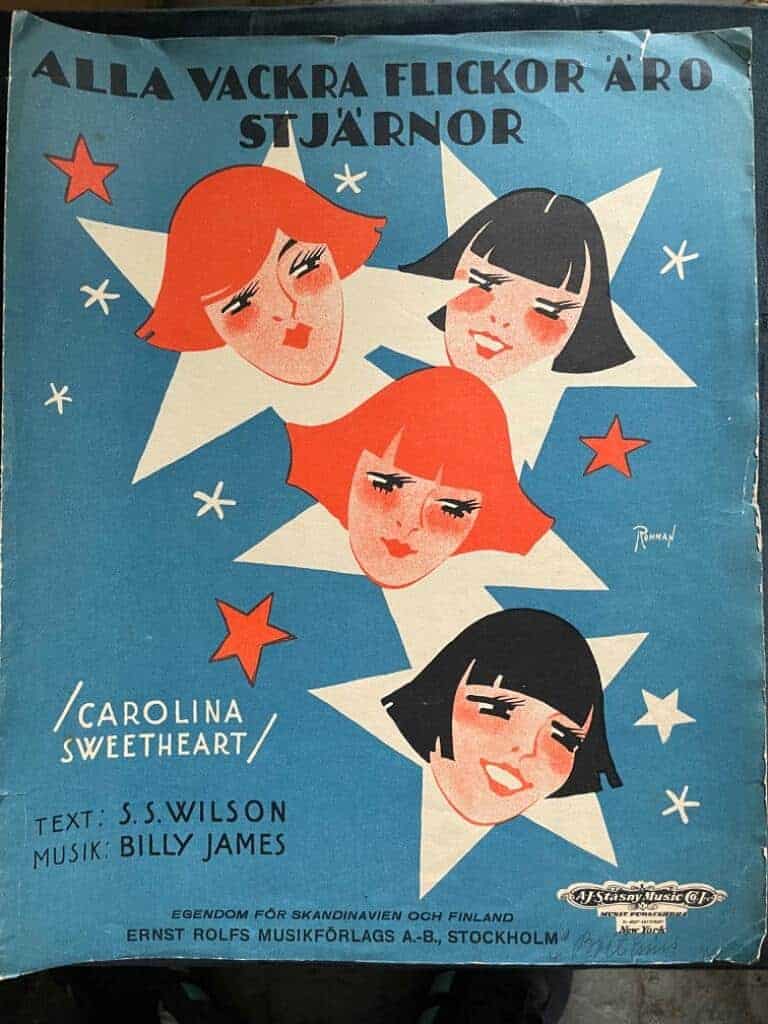 Billy James S.S. Wilson : Alla vackra flickor äro stjärnor (Carolina sweetheart)
