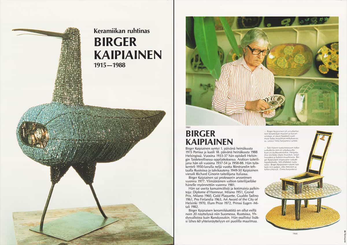 Birger Kaipiainen : Keramiikan ruhtinas Birger Kaipiainen 1915-1988 (Arabia)