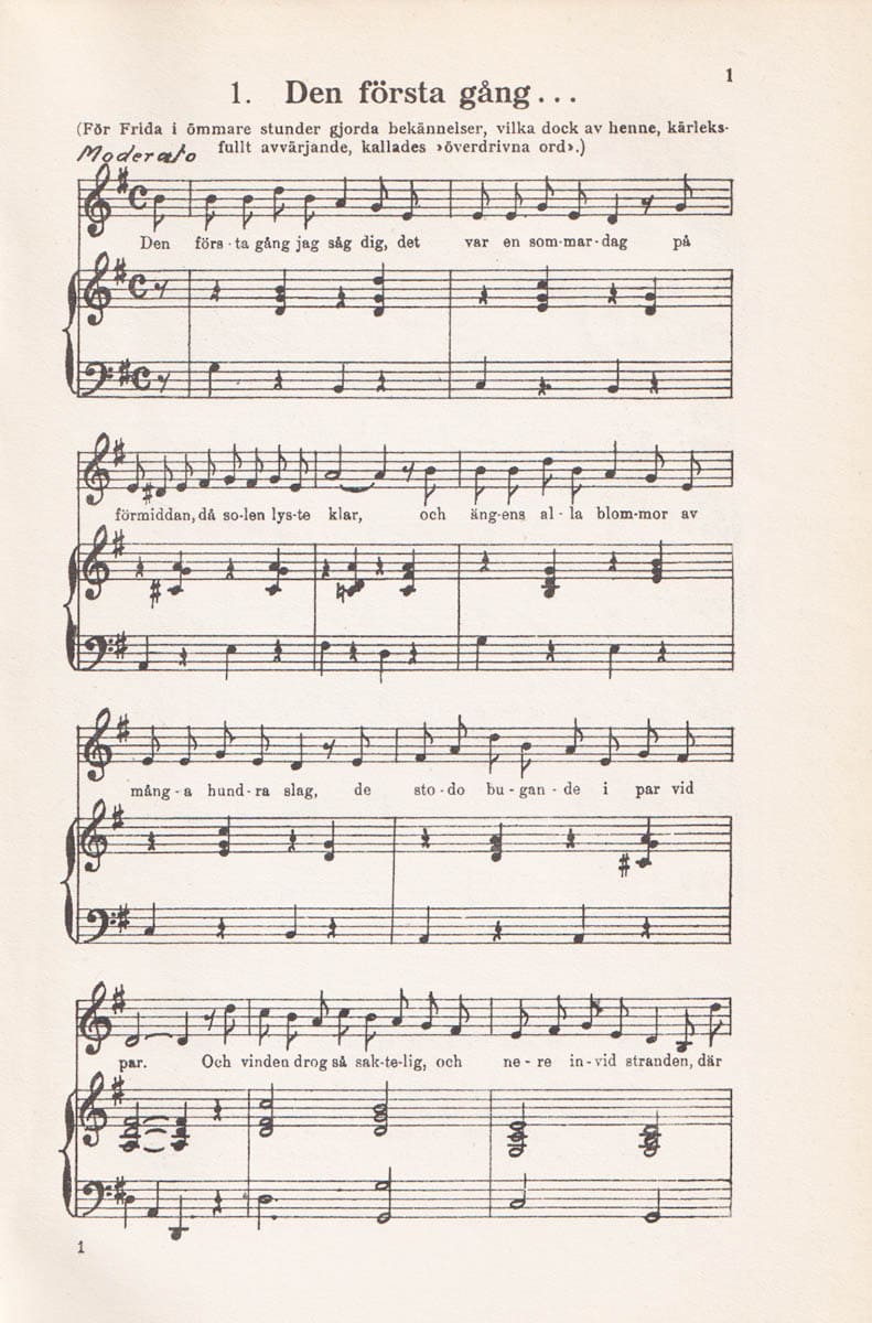 Birger Sjöberg : Fridas bok