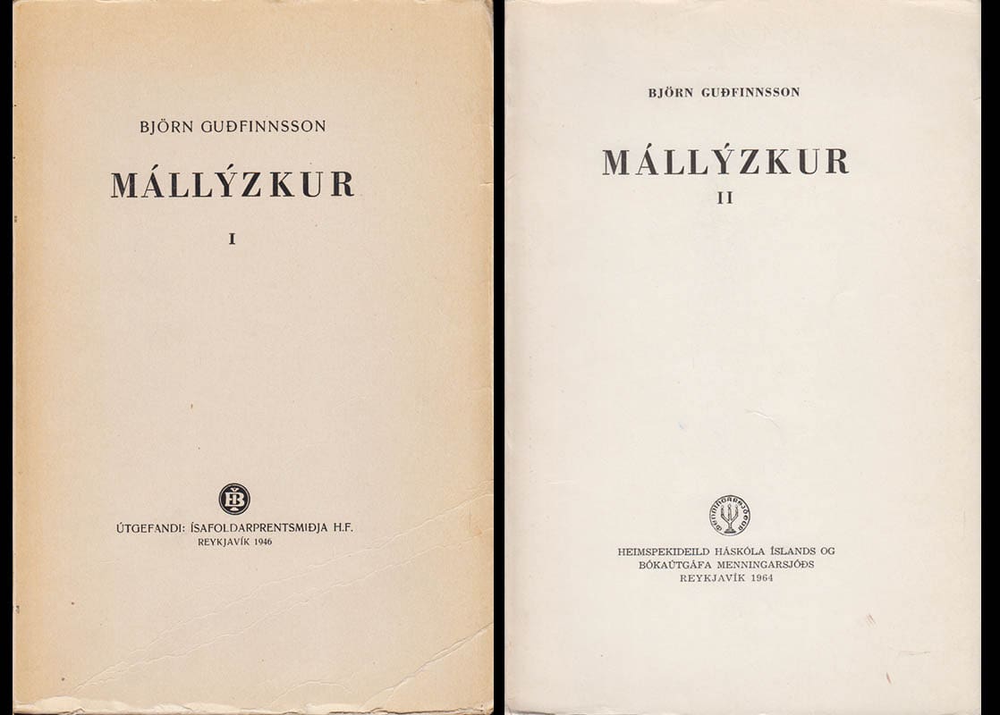Björn Guðfinnsson : Mállýzkur. I-II. (komplett)