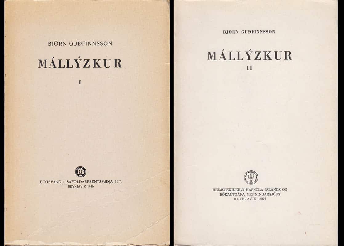 Björn Guðfinnsson : Mállýzkur. I-II. (komplett)