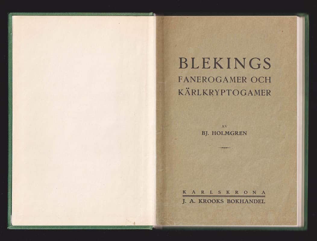 Björn Holmgren : Blekings fanerogamer och kärlkryptogamer