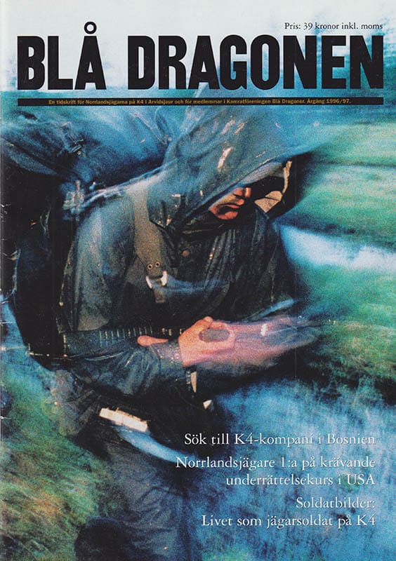Blå Dragonen. Tidning för Kungl. Norrlands Dragoner och medlemmar i Kamratföreningen Blå Dragoner 1996/97