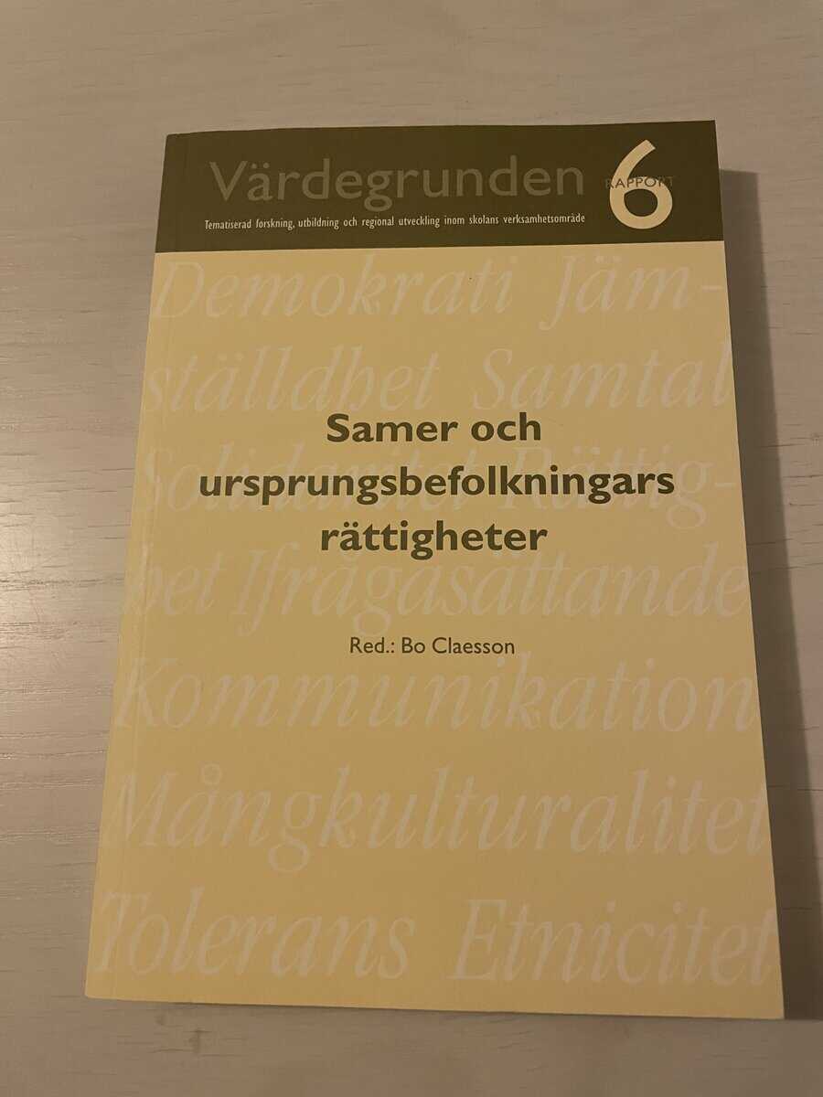 Bo Claesson : Samer och ursprungsbefolkningars rättigheter
