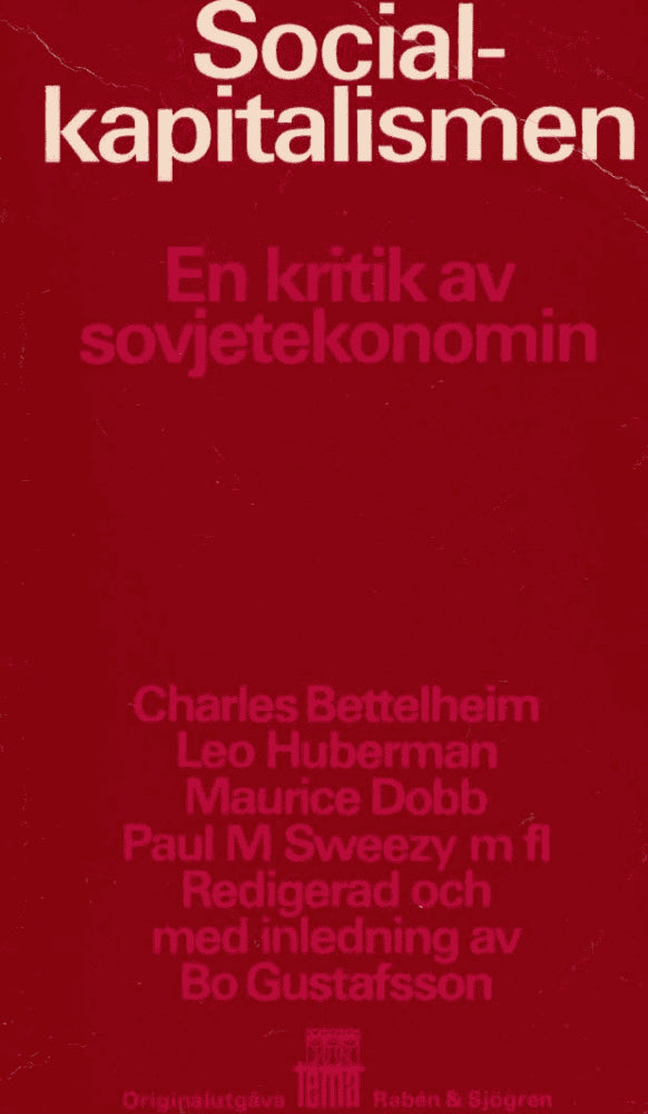 Bo Gustafsson : Socialkapitalismen