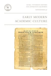 Bo Lindberg : Early modern academic culture