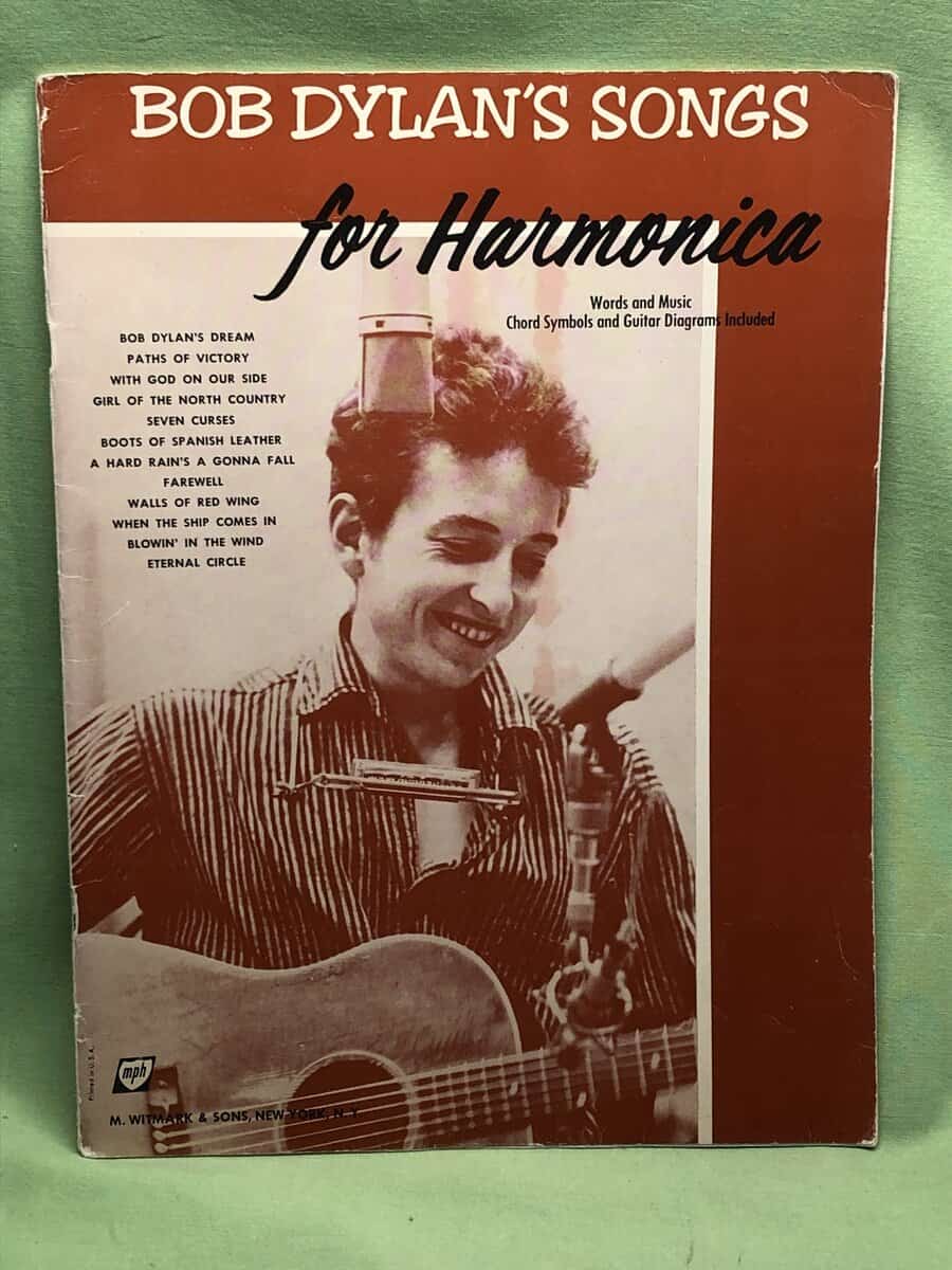 Bob Dylan ; arr Jerry Sears : Bob Dylan's Songs for Harmonica (12 songs with words & music, chard symbols)