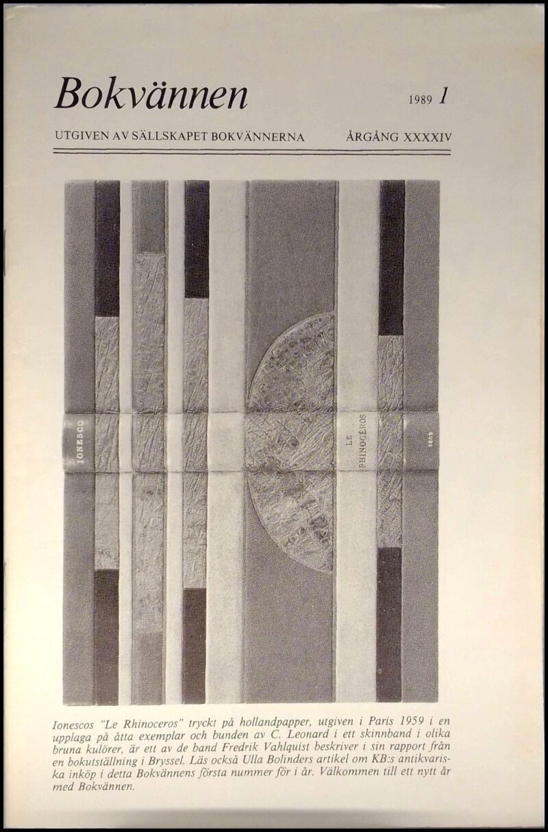 Bokvännen : 1989 / 1