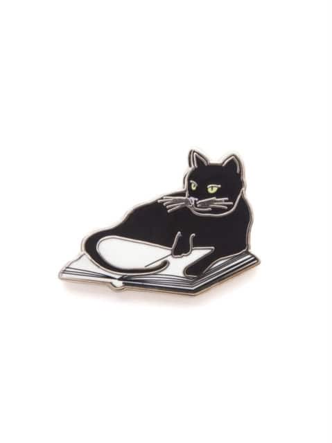 , : Bookstore Cat Enamel Pin