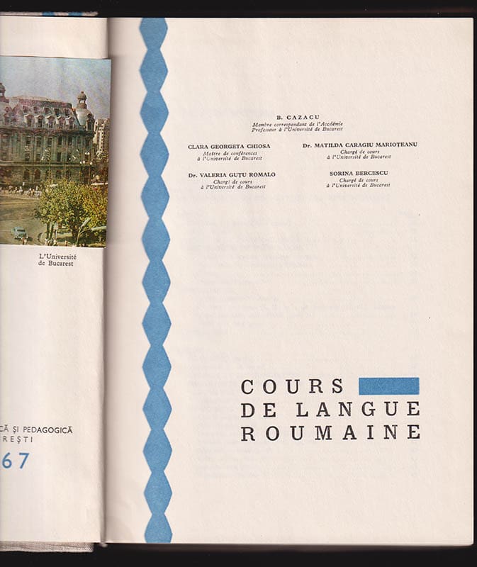 Boris Cazacu : Cours de langue roumaine