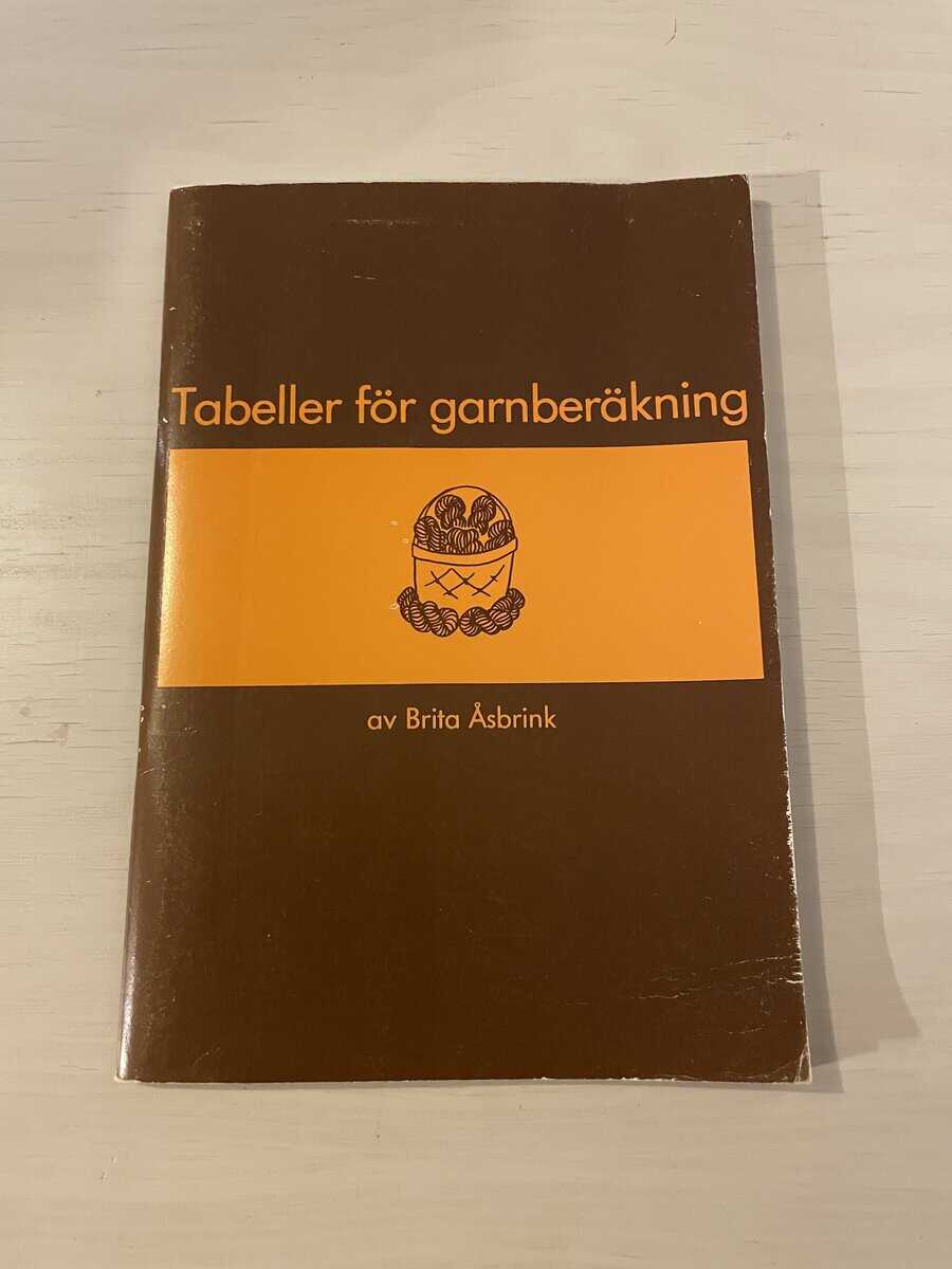 Brita Åsbrink : Tabeller för garnberäkning