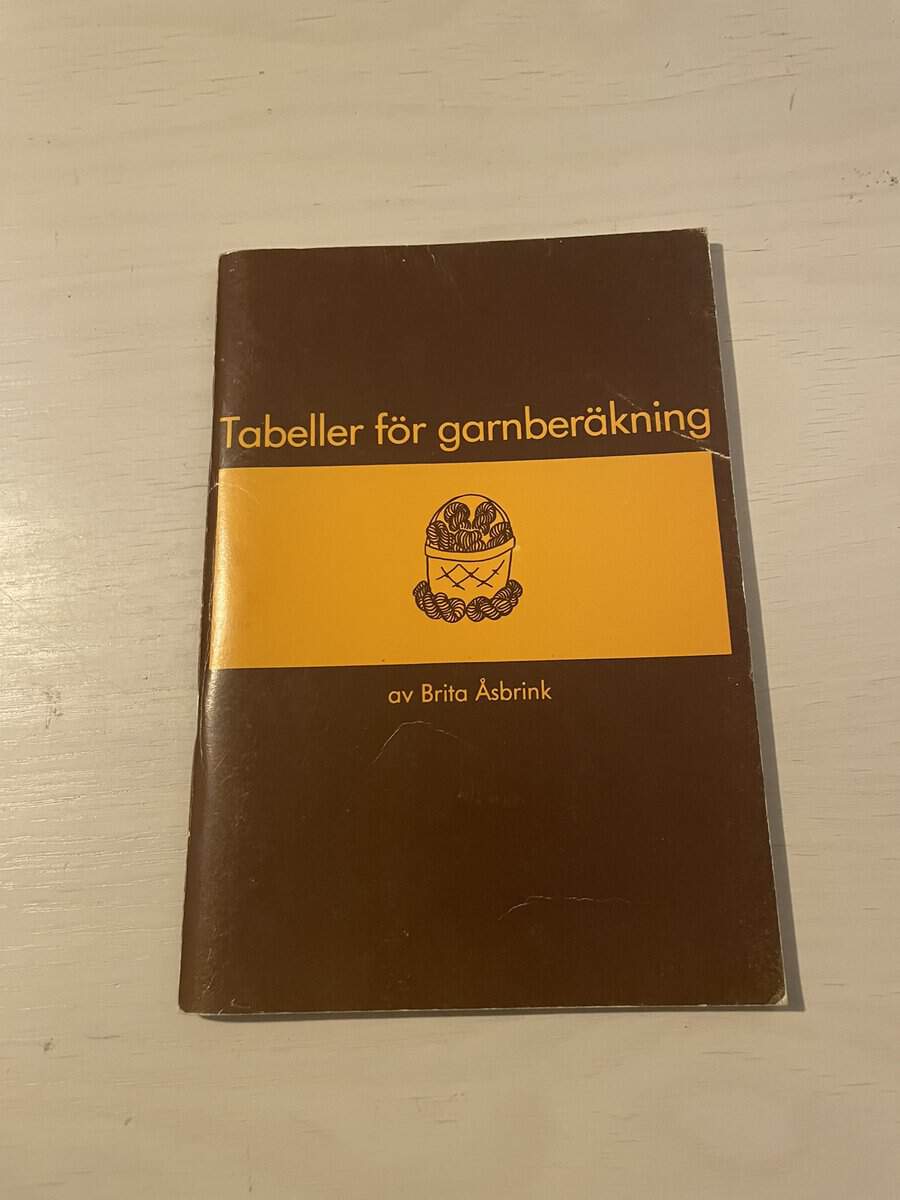 Brita Åsbrink : Tabeller för garnberäkning