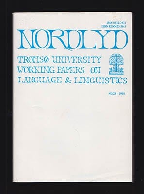 Broch, Ingvild ; Bull, Tove ; Swan, Toril (redaksjon/editorial committee) : Nordlyd No. 23, 1995