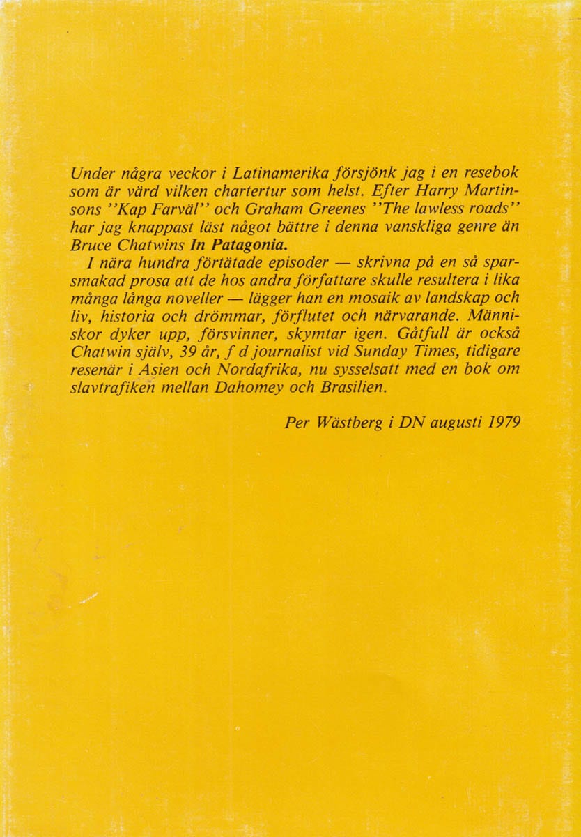 Bruce Chatwin : I Patagonien