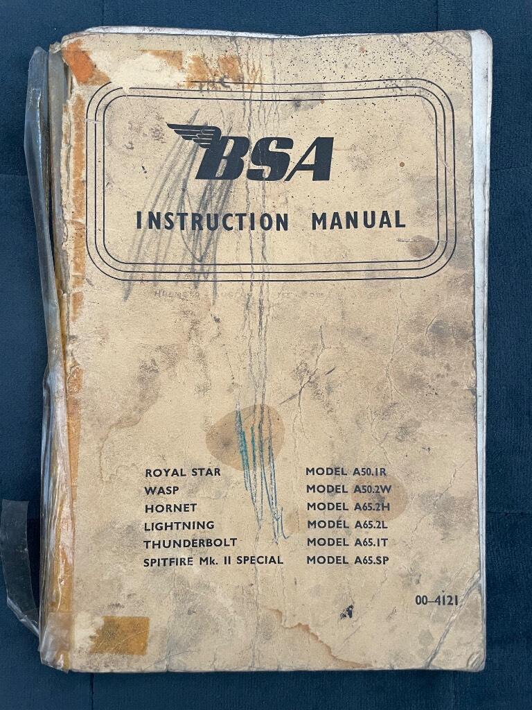 BSA INSTRUCTION MANUAL A50 A65