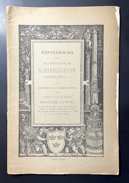 Bukowskis konsthandel. : Förteckning öfver … oljefärgstavlor, pasteller m.m. samt svenska och utländksa Medaljer och Mynt.