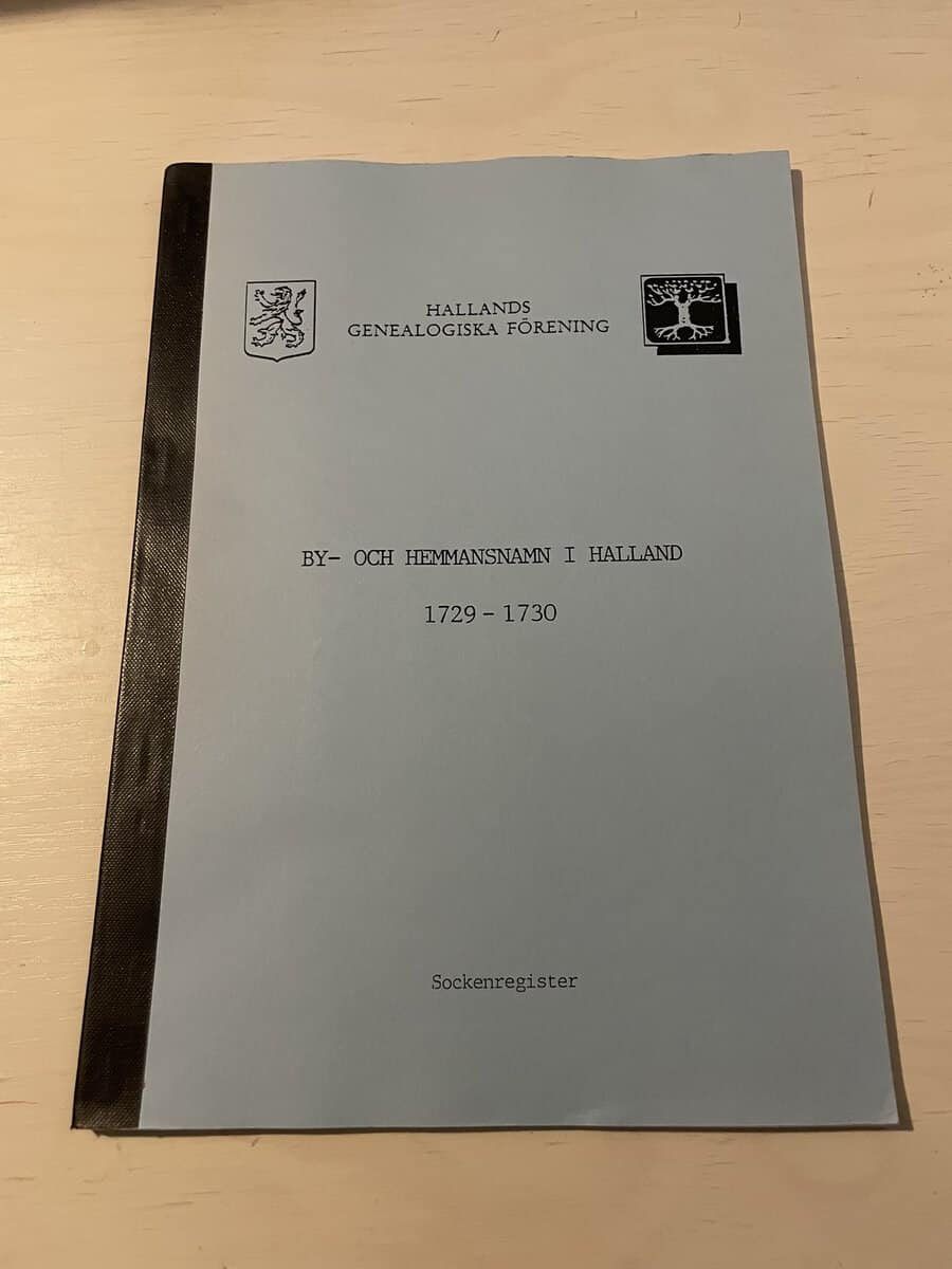 By- och hemmansnamn i Halland 1729-1730 - Sockenregister