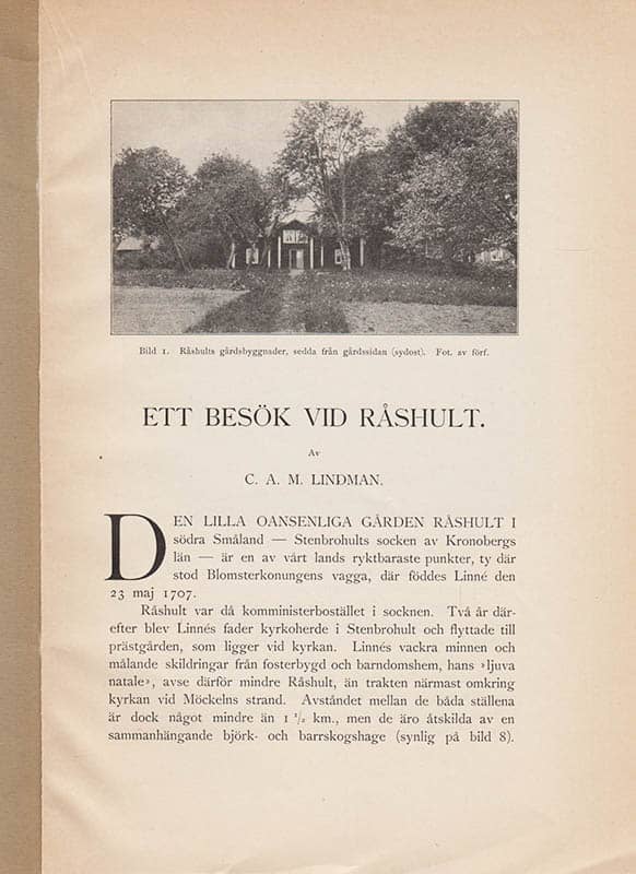 C. A. M. Lindman : Ett besök vid Råshult
