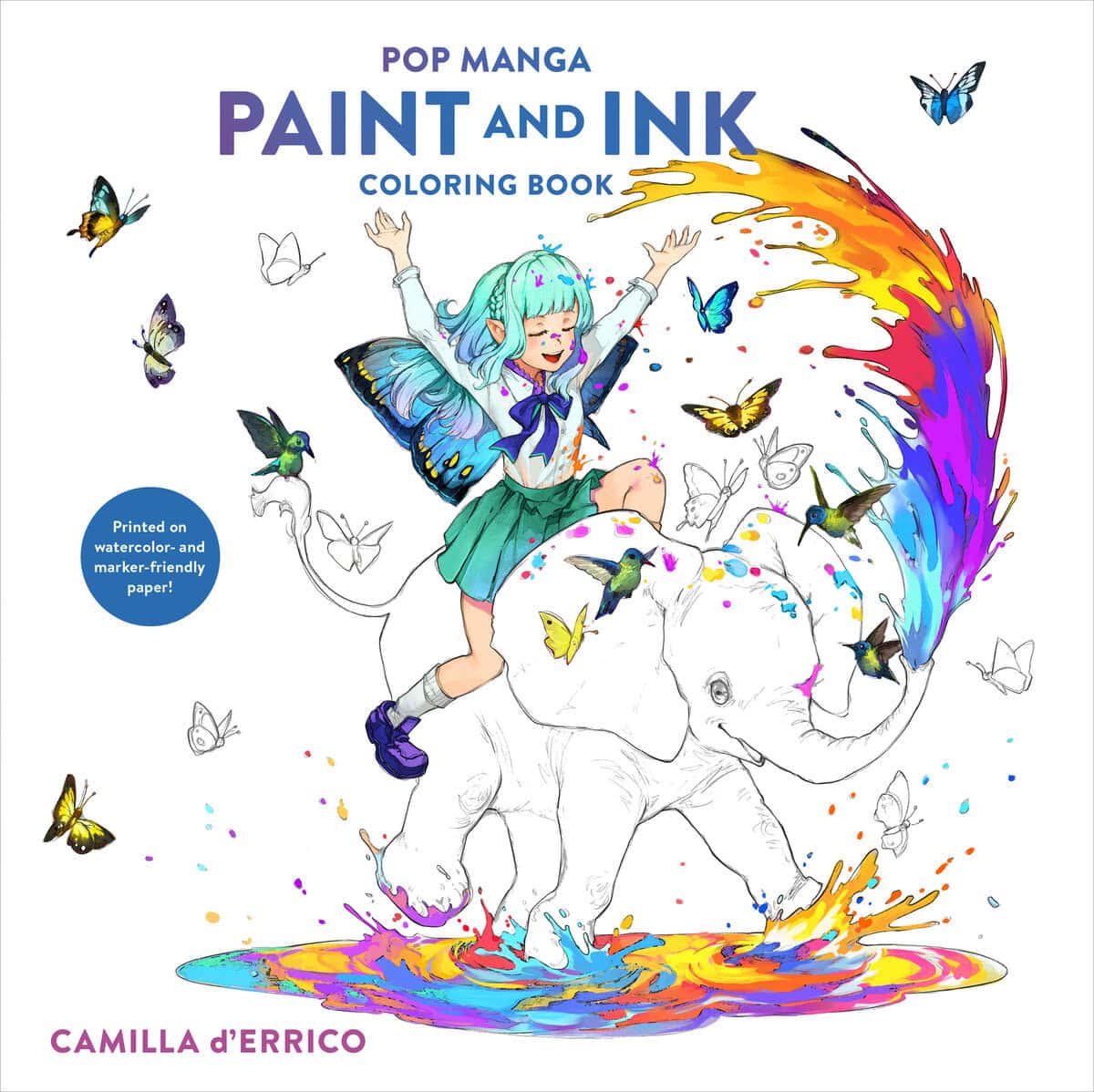 Camilla D'Errico : Pop Manga Paint and Ink Coloring Book