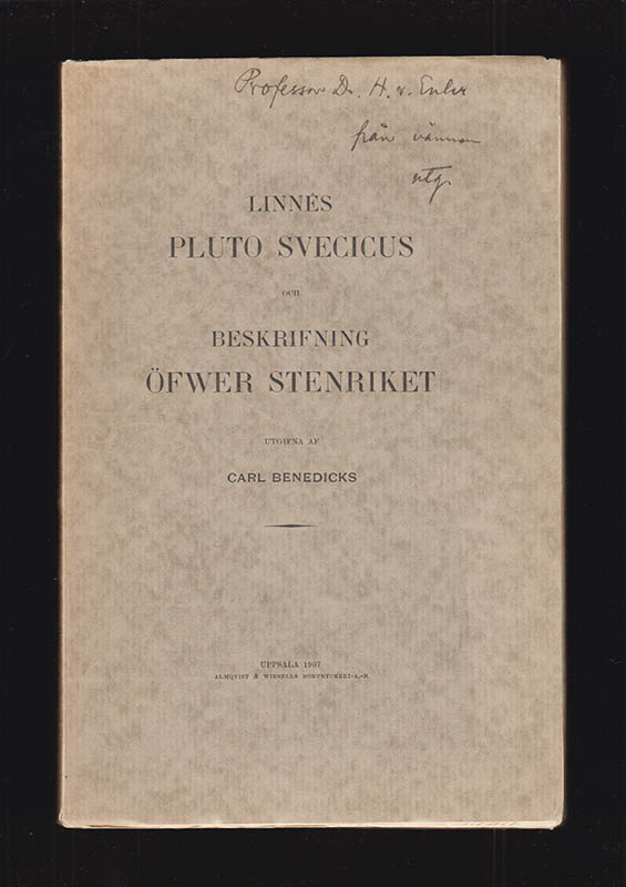 Carl Benedicks : Linnés Pluto Svecicus. Utgifven av Carl Benedicks