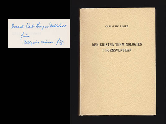 Carl-Eric Thors : Den kristna terminologien i fornsvenskan