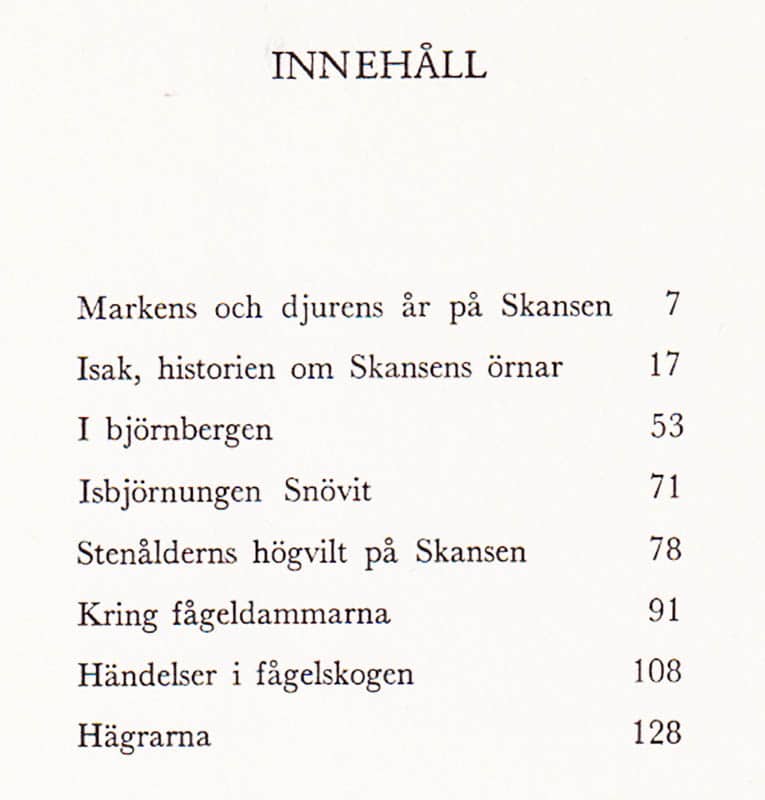 Carl Fries : Örnen Isak och andra historier från Skansen