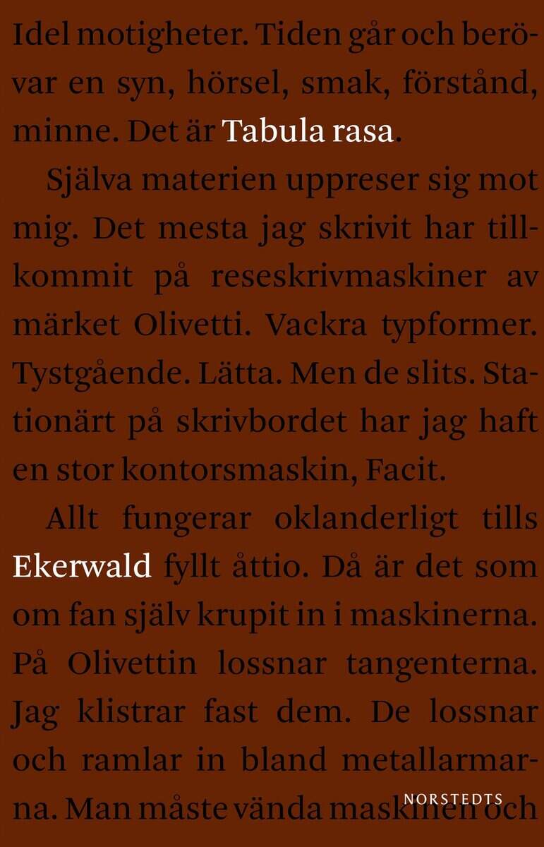 Carl-Göran Ekerwald : Tabula rasa : fragment av ett liv