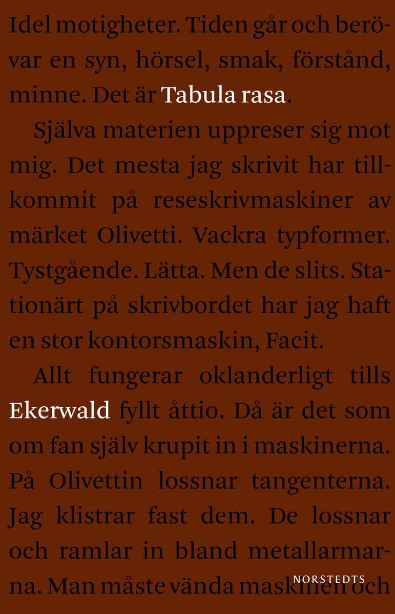 Carl-Göran Ekerwald : Tabula rasa : fragment av ett liv