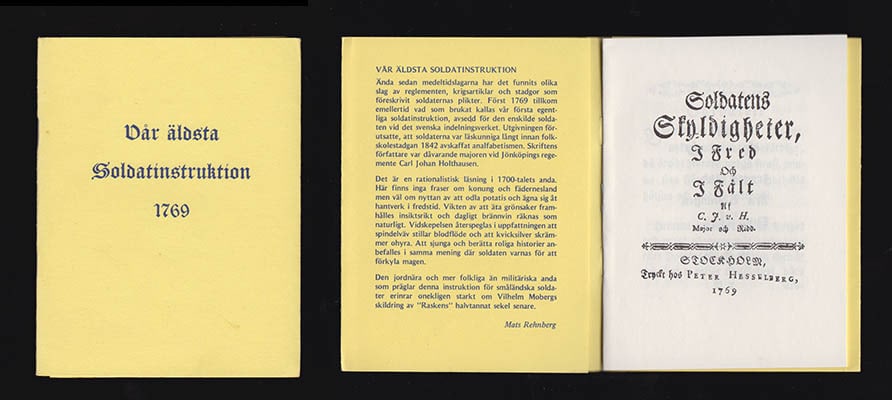 Carl Johan von Holthusen : Soldatens skyldigheter, i fred och i fält