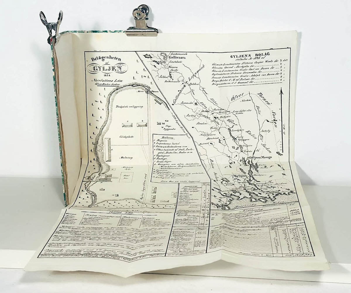 Carl Magnus af Robson : Underrättelser om Gyljens bruksanläggning, med dertill hörande hemman och lägenheter m. m. uit Norrbotten. 1830