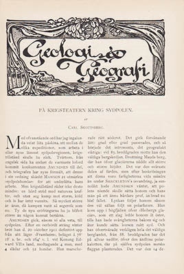 Carl Skottsberg : På krigsteatern kring sydpolen