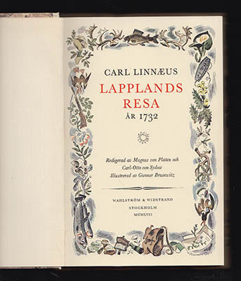 Carl von Linné : Iter Lapponicum dei gratia institutum 1732