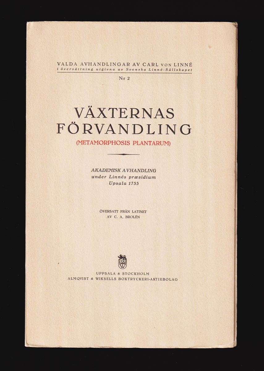 Carl von Linné : Växternas förvandling