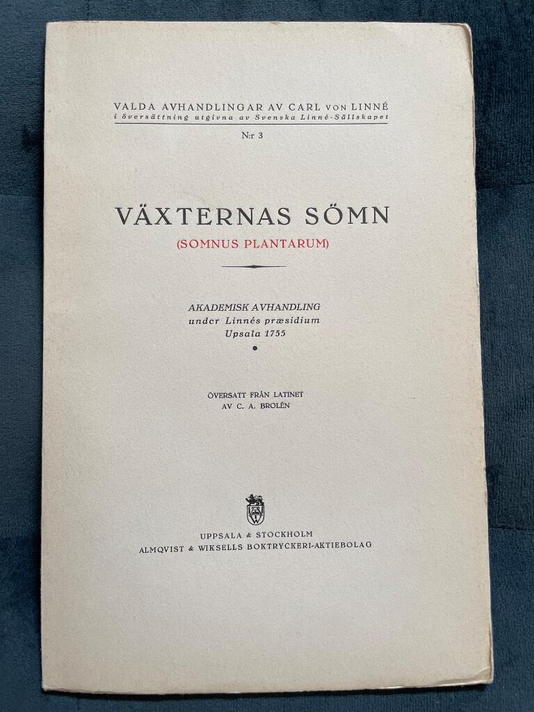 Carl von Linné : Växternas sömn