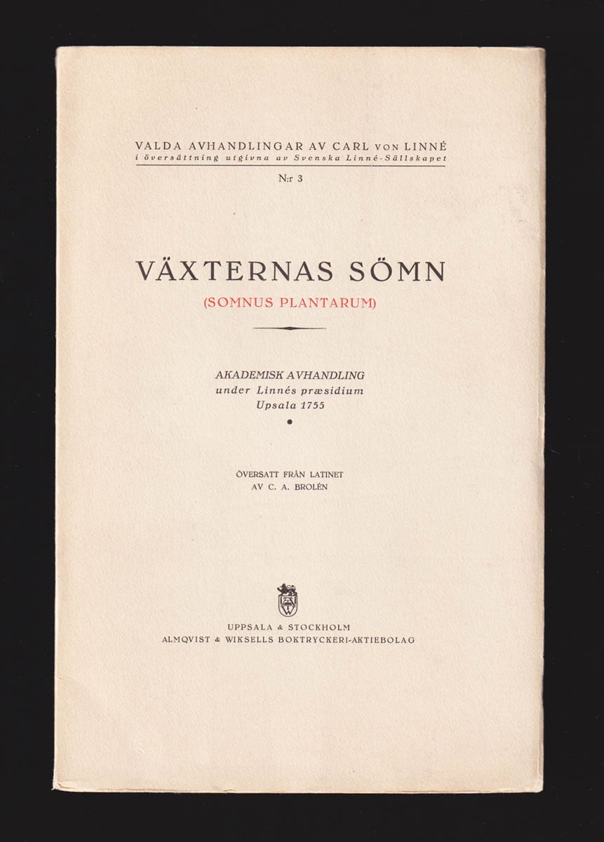 Carl von Linné : Växternas sömn