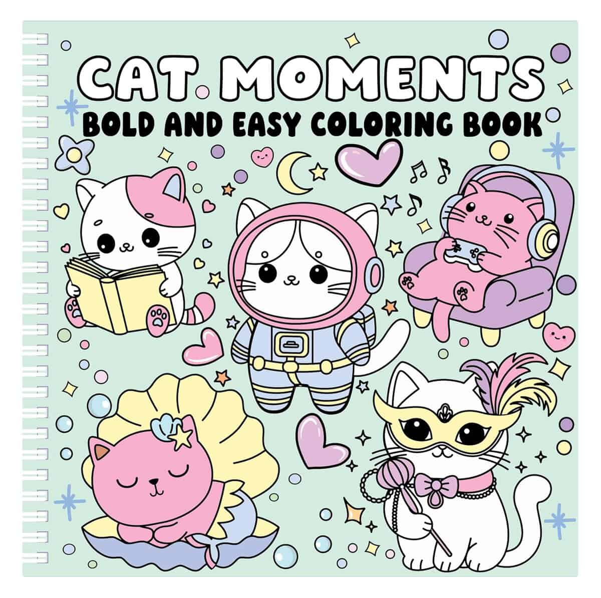 Cat Moments Bold and Easy Coloring Book