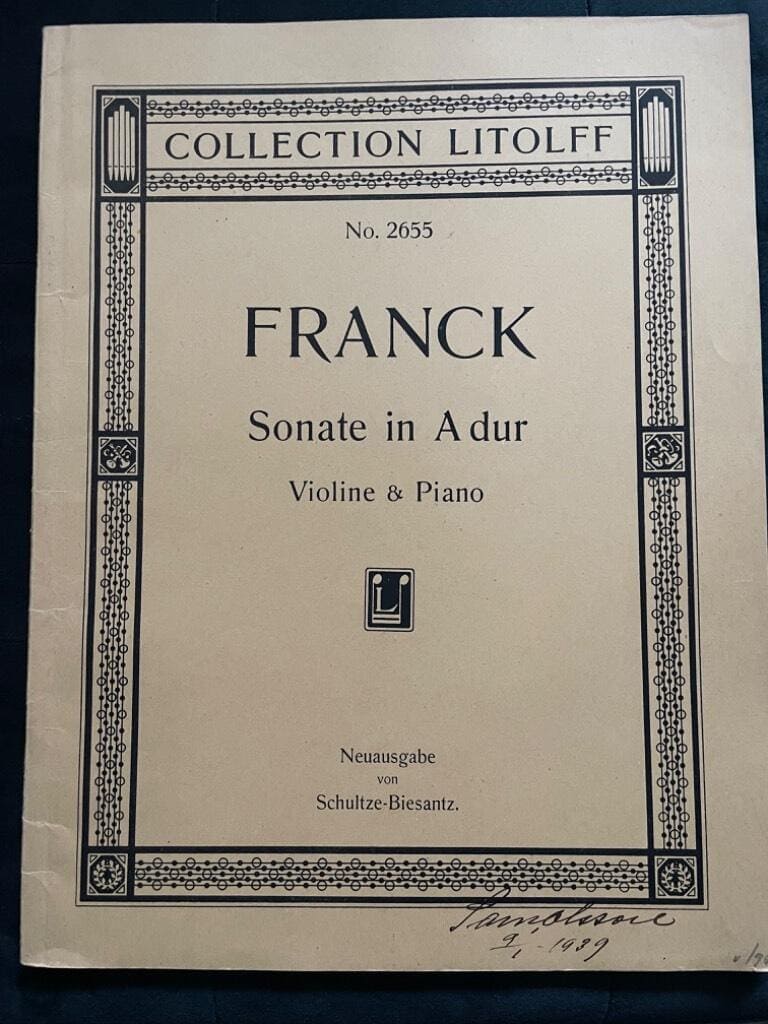 Cesar Franck : Sonate in A dur Violine & Piano Collection Litolff No.2655