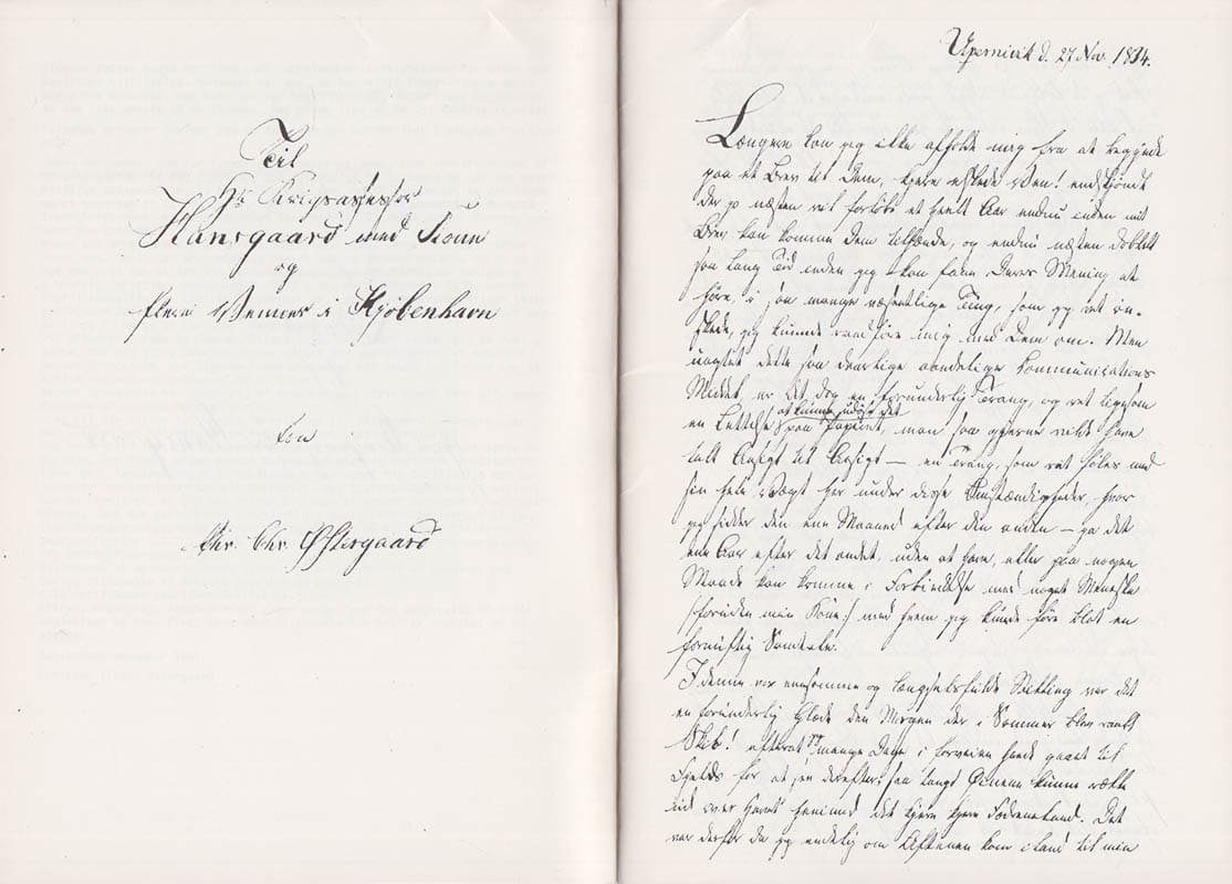 Christen Østergård : Breve fra Grønland. Glimt fra en præstetilværelse i 1830'rne. I-II. Af Chr. Christensen Østergaard