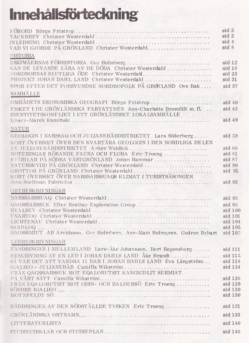 Christer Westerdahl : Sydvästgrönland. Expeditionsrapport 1974
