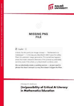 Christian Andersson : (Im)possibility of critical AI literacy in mathematics education