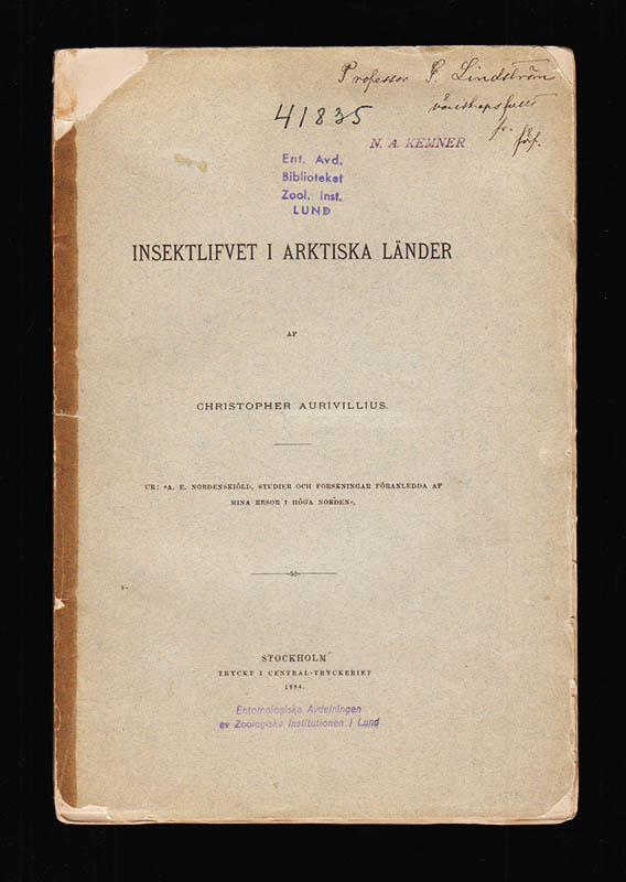 Christopher Aurivillius : Insektlifvet i arktiska länder