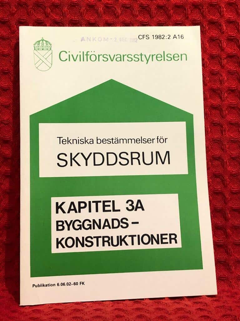Civilförsvarsstyrelsen : Tekniska bestämmelser för skyddsrum - Kap 3A