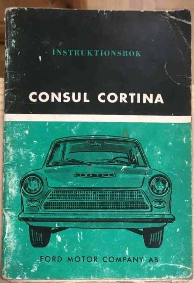 Consul Cortina Ford Instruktionsbok