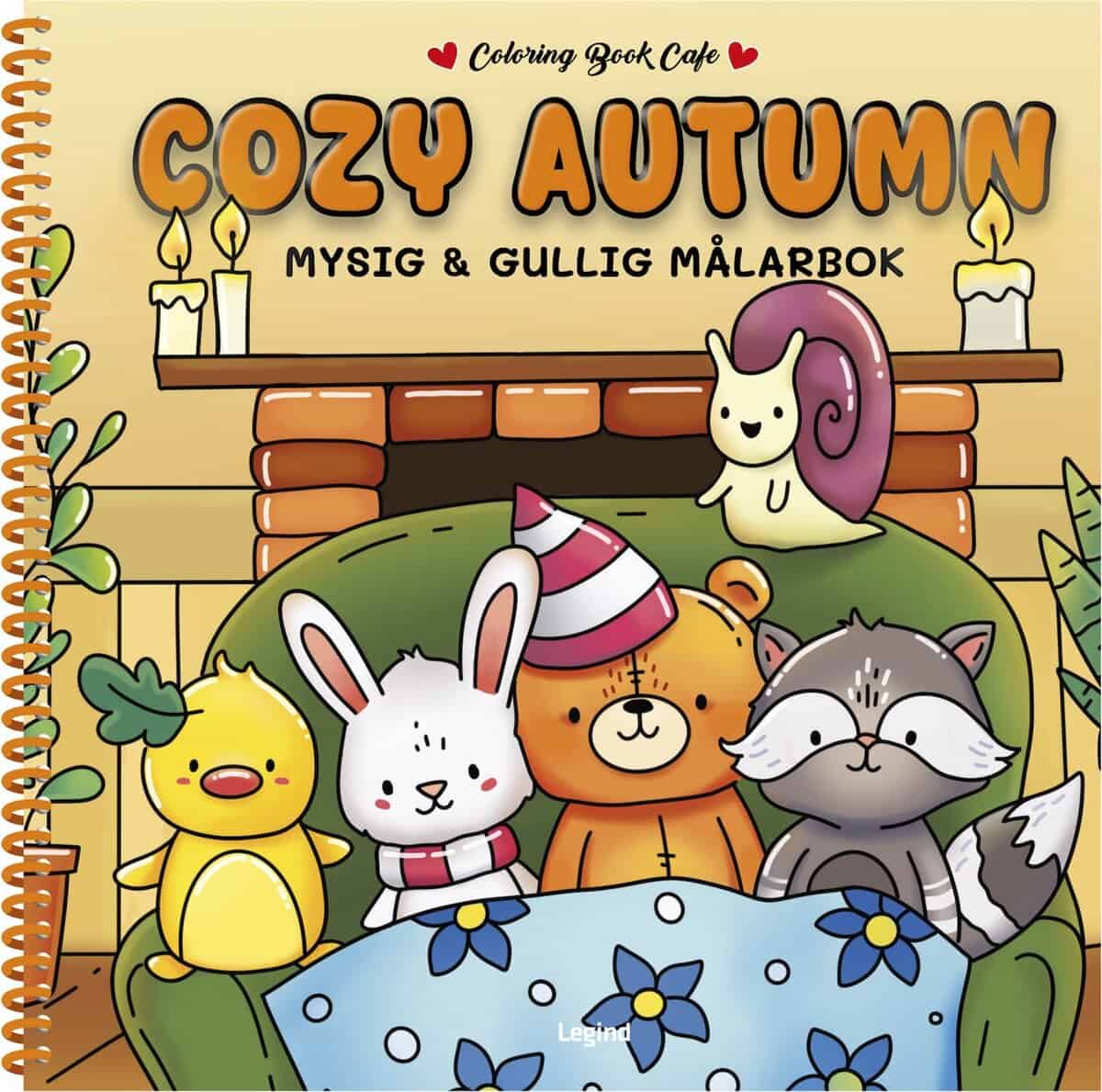 COZY AUTUMN DELUXE. LYXIG COZY COLORING MÅLARBOK FRÅN COLORING BOOK CAFE