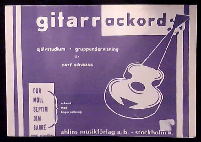 Curt Strauss : Gitarrackord självstudium gruppundervisning, Dur moll septim dim barré med grundbas